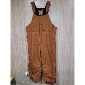 Walls Work Wear Overalls Mens Size 2XL Bib duck Canvas Quilt Lined Insulated